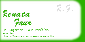 renata faur business card